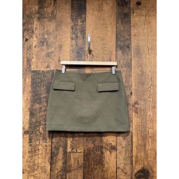 Aritzia Babaton Stationary Skirt Green Size 10 EUC - Picture 2 of 6